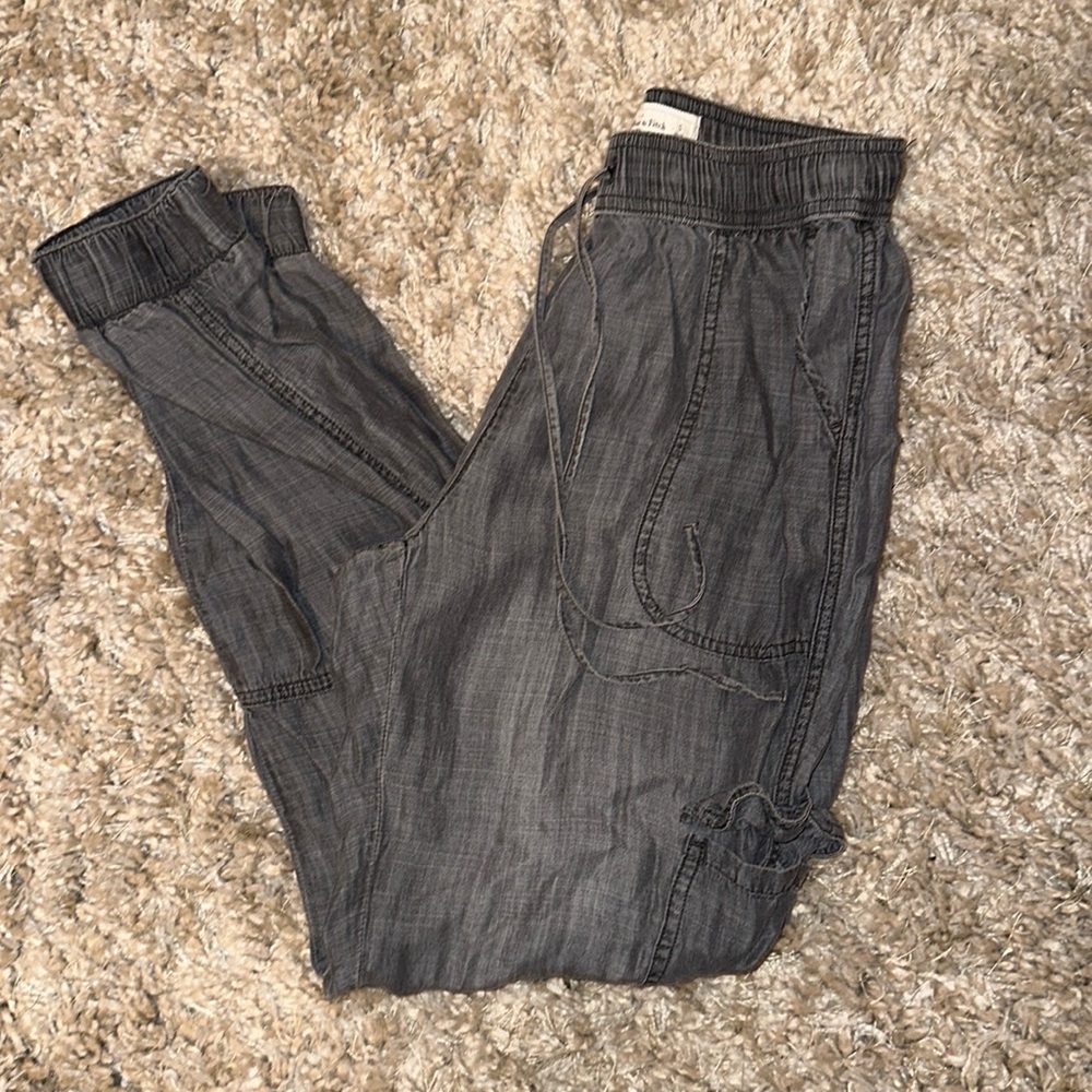Grey cargo joggers